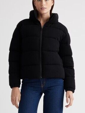 Quince Womens Black Mongolian Cashmere Puffer Jacket Size Small NWT $400